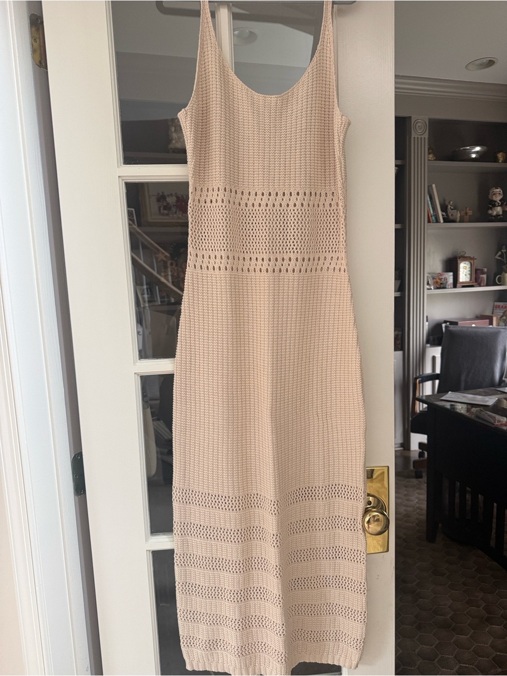 Lulus Strolls in the Sand Beige Crochet Midi Swim Cover-Up. Never worn!
